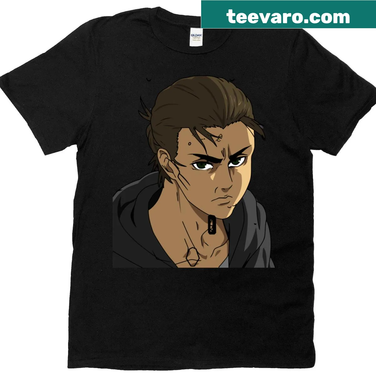 Cartoon design of Victreebel from Pokémon on T-shirt — on a men's t-shirt