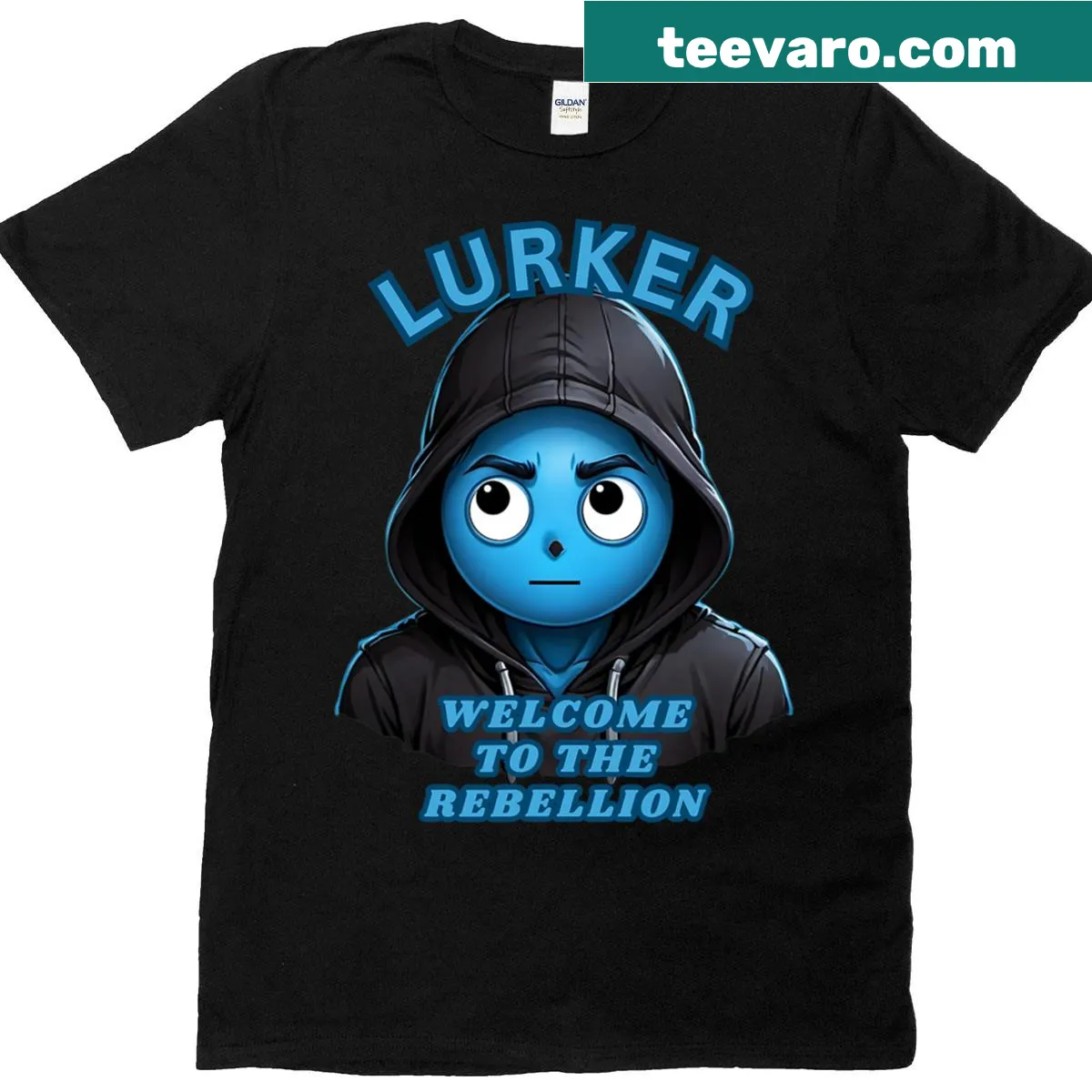 Typography design stating 'Wttr Lurker' on T-shirt — on a men's t-shirt