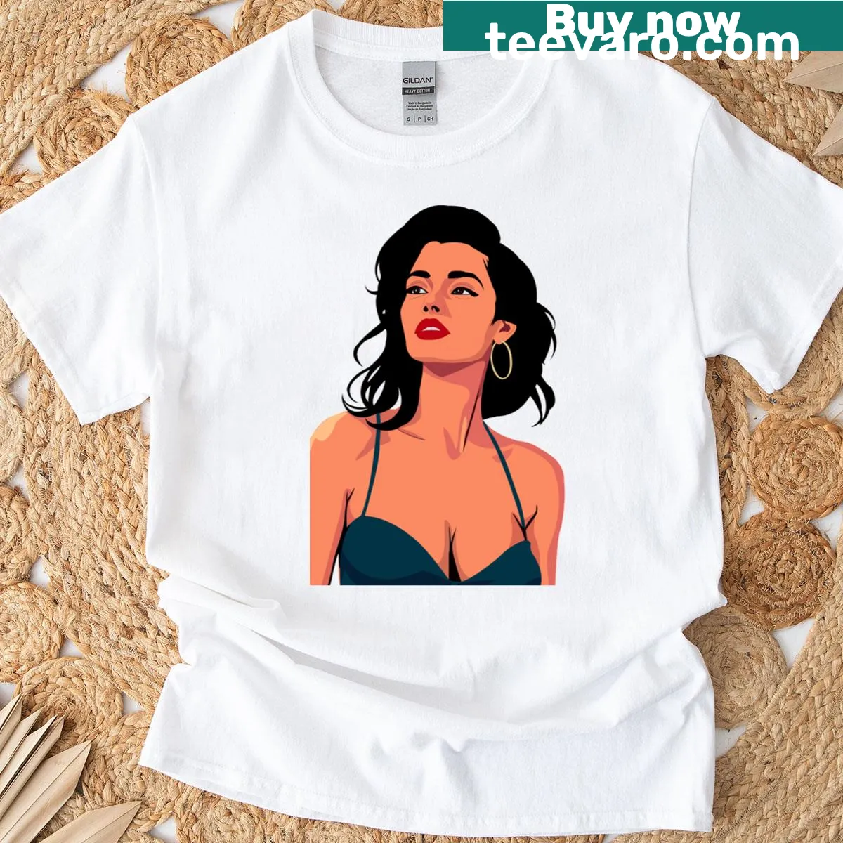 Minimalist Adult Girl T-shirt design for casual wear — on a men's t-shirt