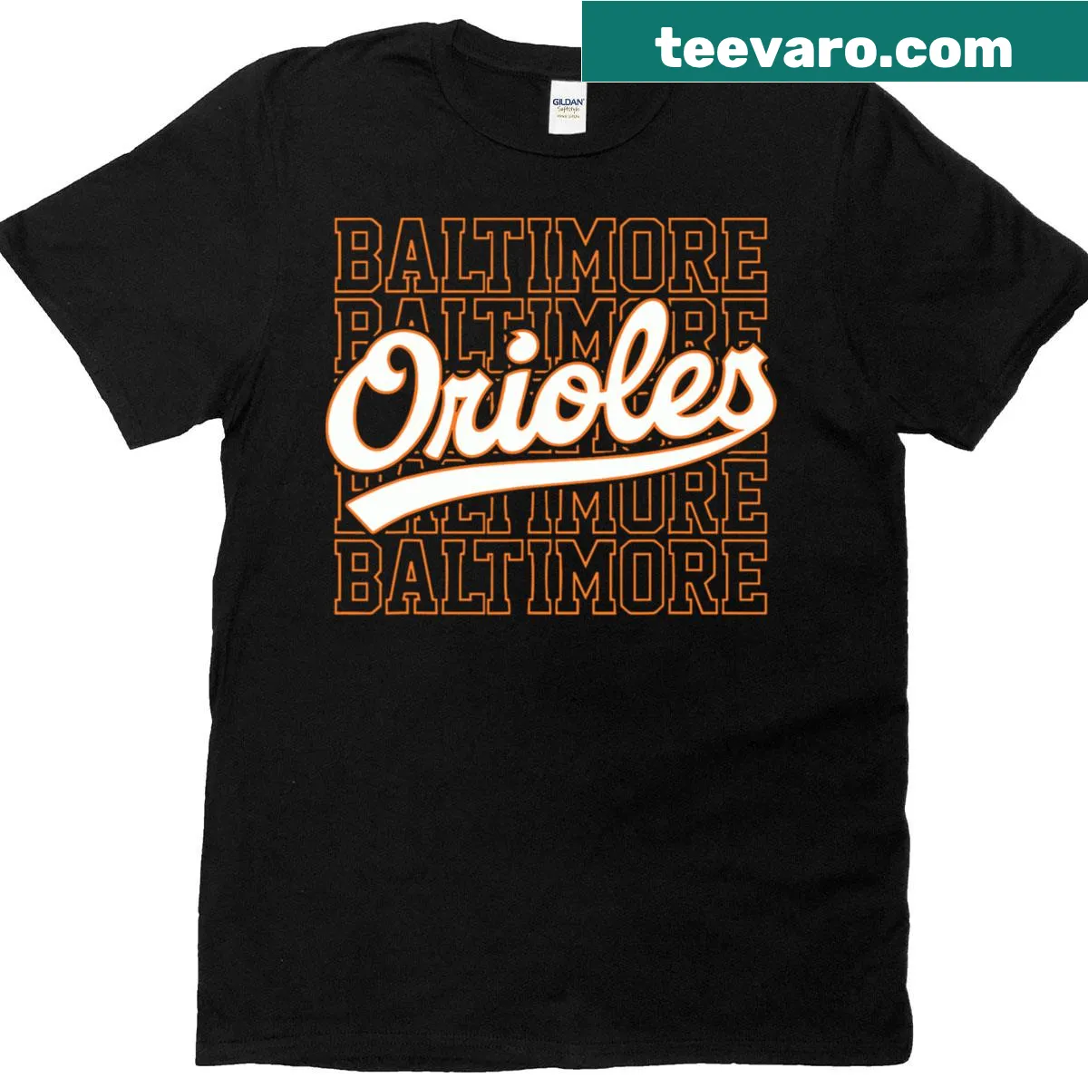 Baltimore themed T-shirt for men and kids — on a men's t-shirt