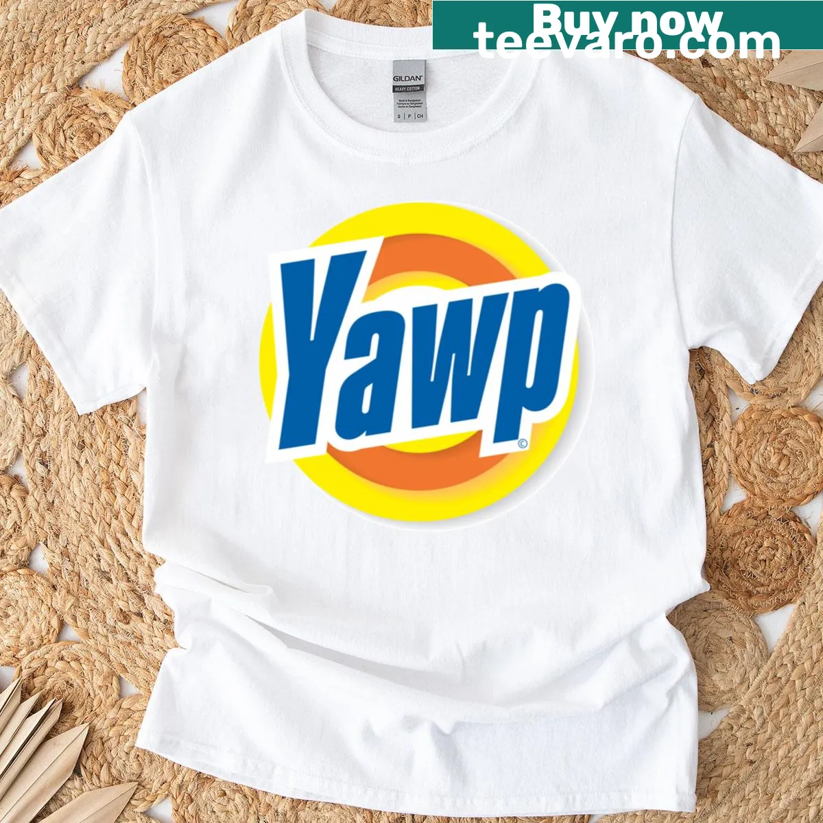 Bold typography graphic featuring 'Barbaric Yawp!' on a shirt — on a men's t-shirt