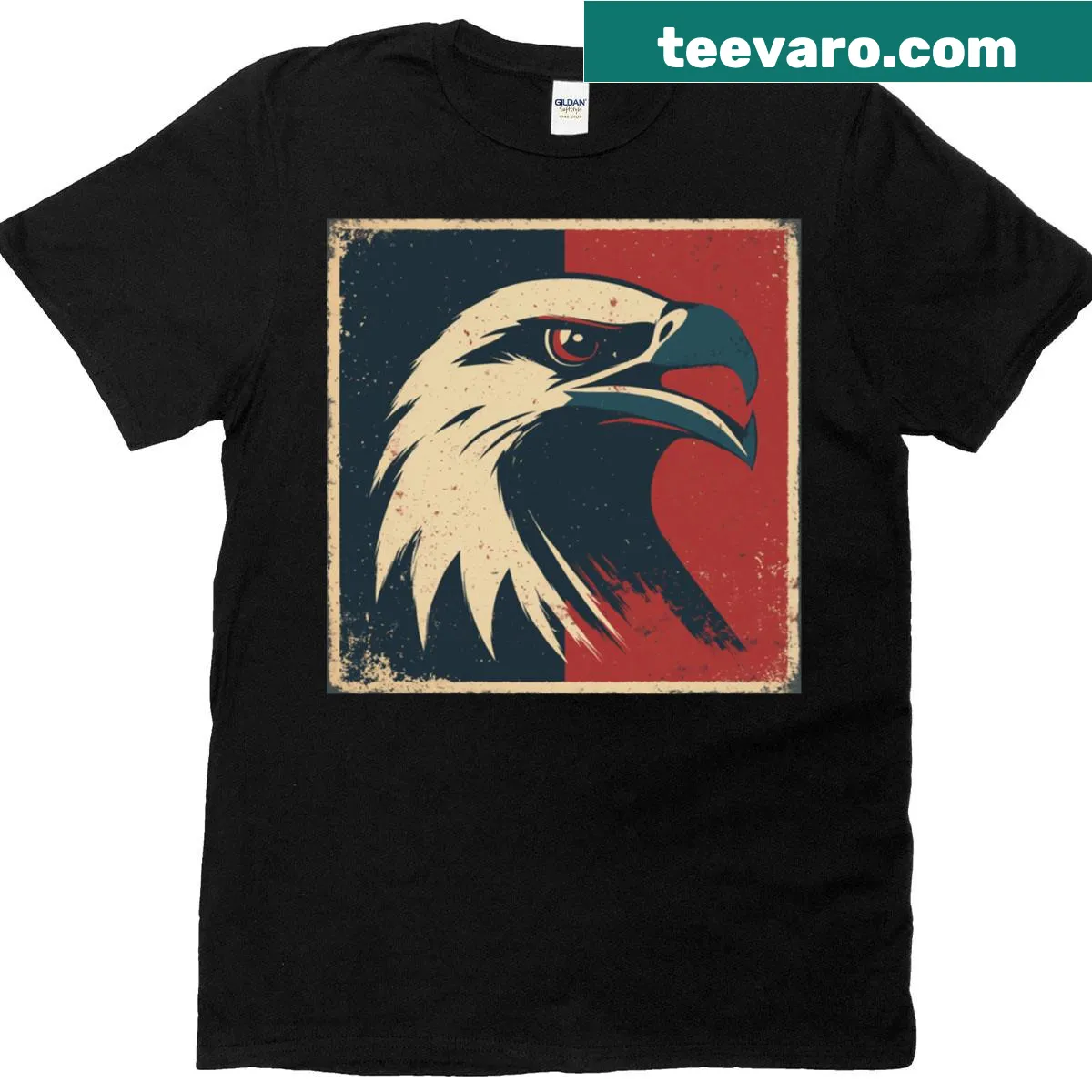Eagle illustration T-shirt symbolizing strength and freedom — on a men's t-shirt