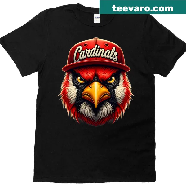 Cardinals logo graphic on men's and kids' t-shirt