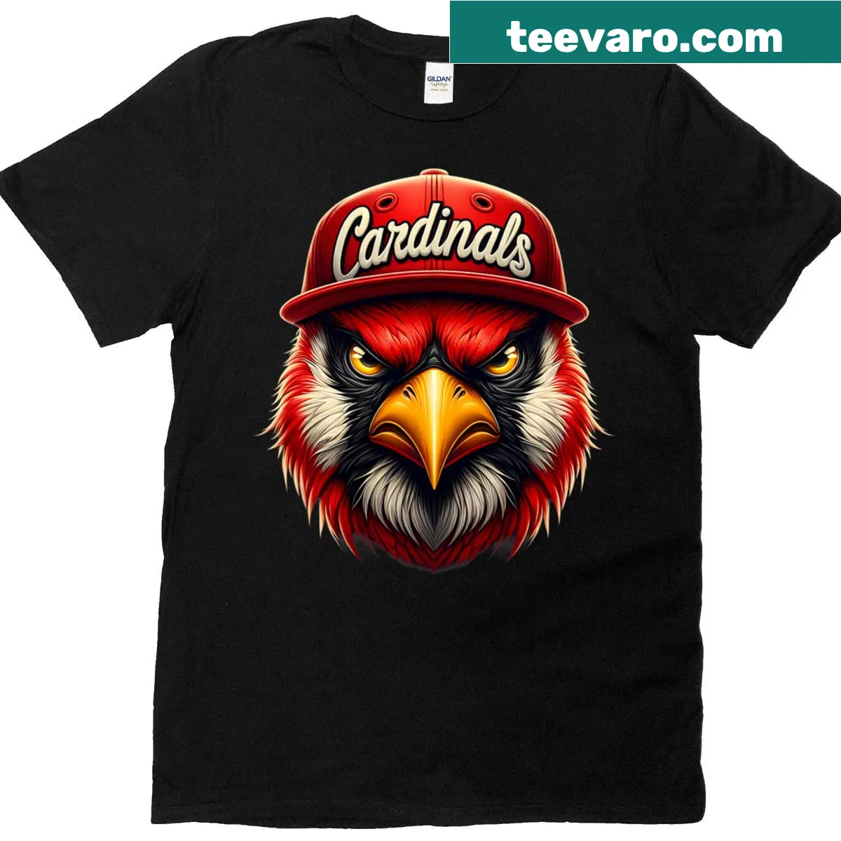 Cardinals logo graphic on men's and kids' t-shirt — on a men's t-shirt