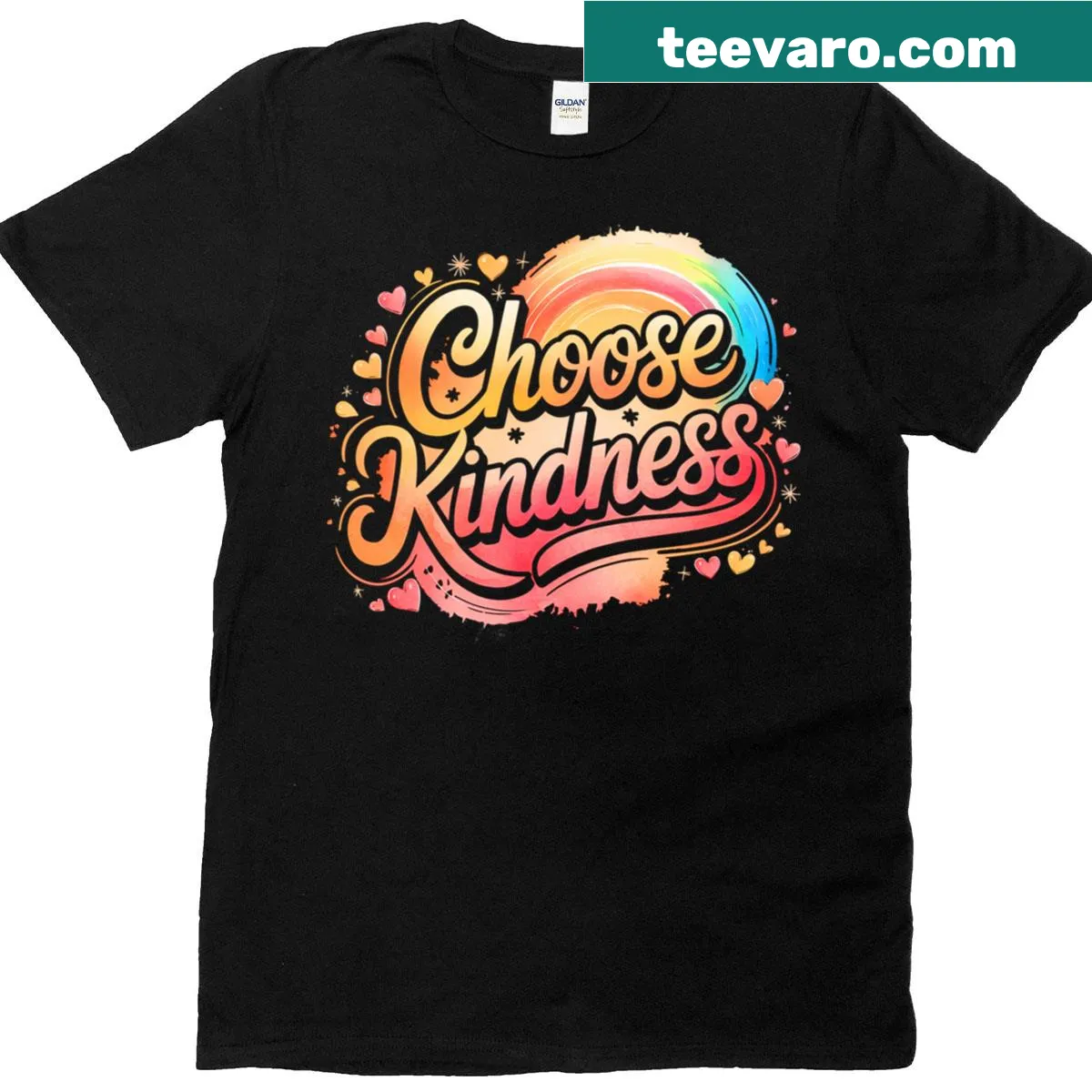 Choose Kindness t-shirt with bold text message — on a men's t-shirt