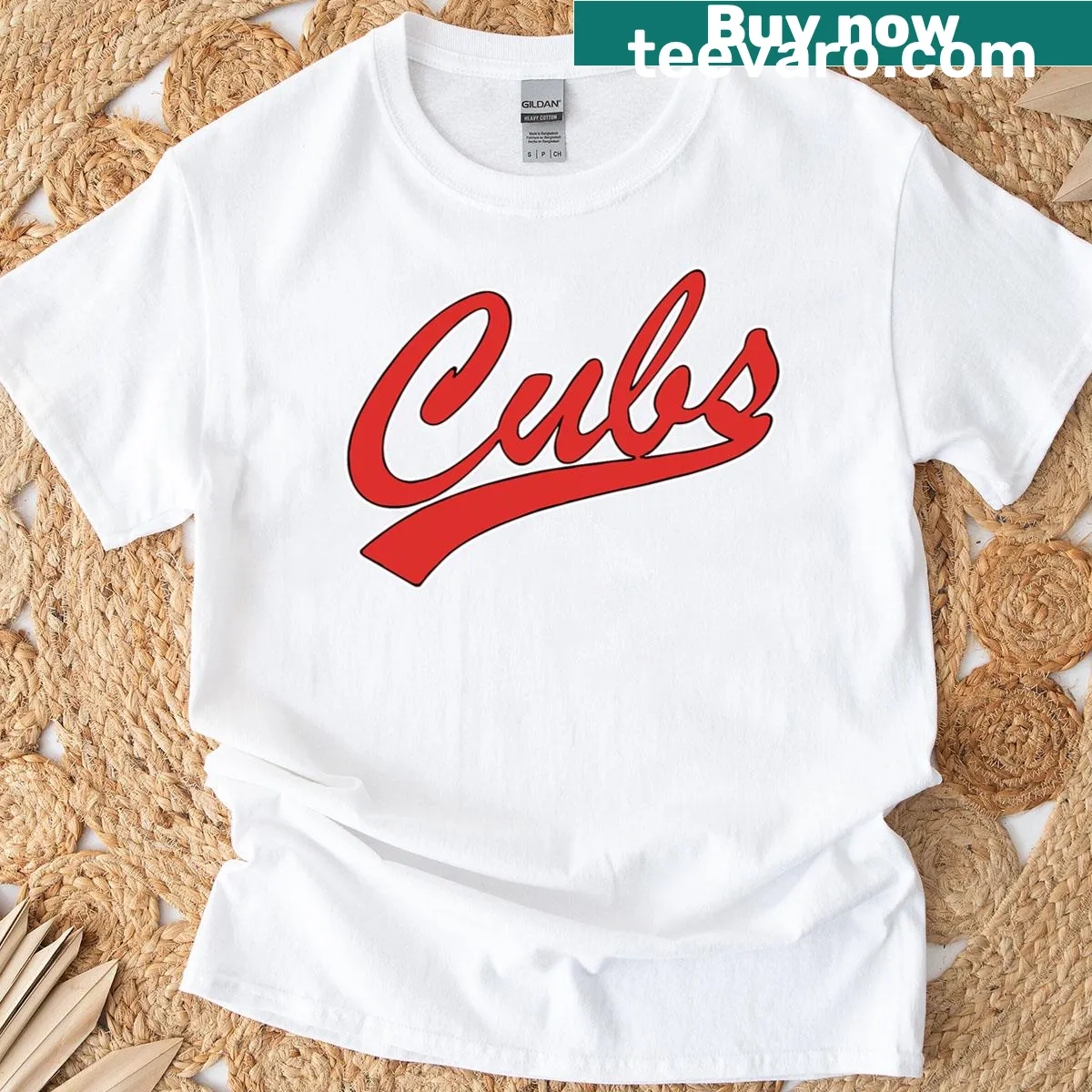 Team spirit T-shirt for Cubs fans with bold graphics — on a men's t-shirt