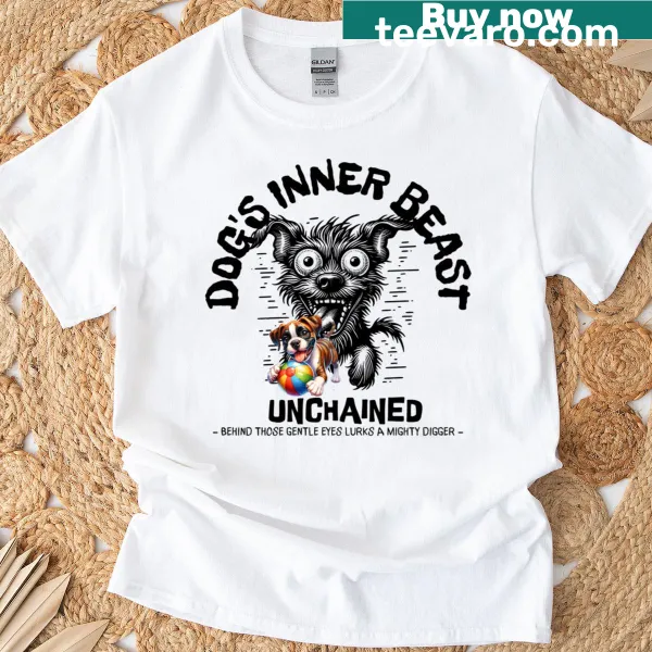 Illustration of a dog with the phrase about its inner beast