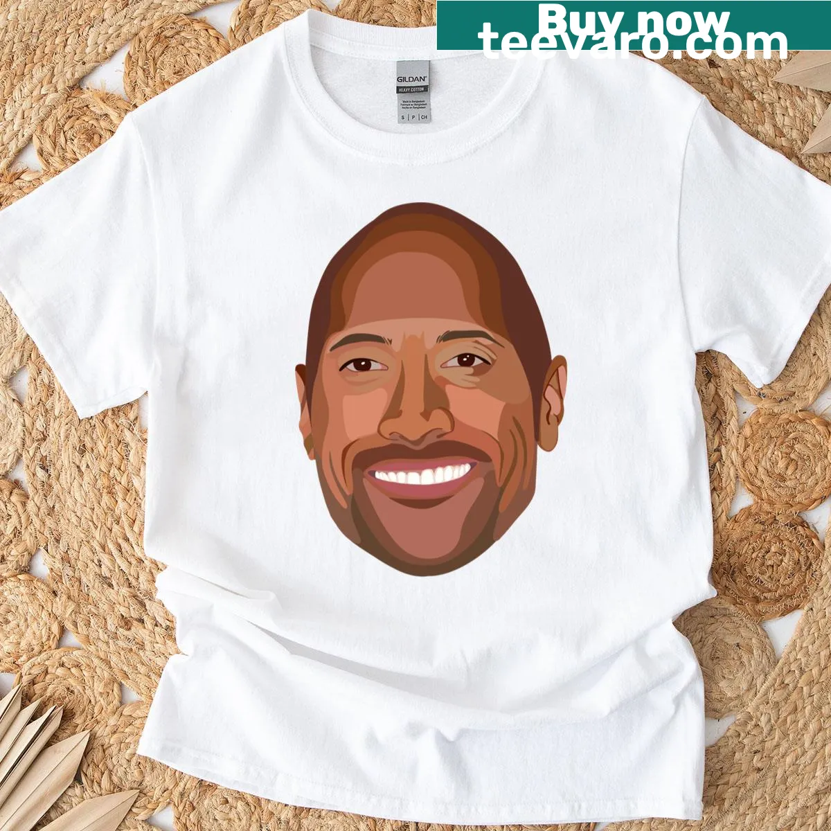 T-shirt celebrating Dwayne 'The Rock' Johnson — on a men's t-shirt