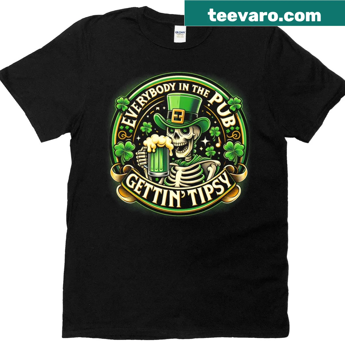 Funny St. Patrick's Day pub graphic on a T-shirt — on a men's t-shirt