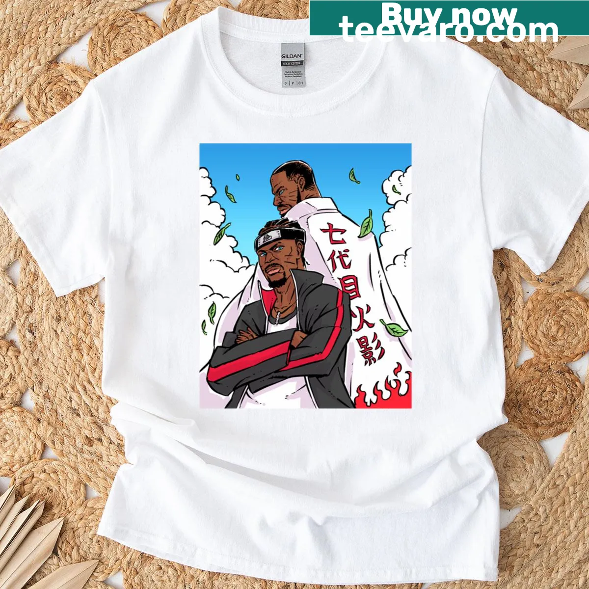 Father and son themed graphic on a T-shirt — on a men's t-shirt