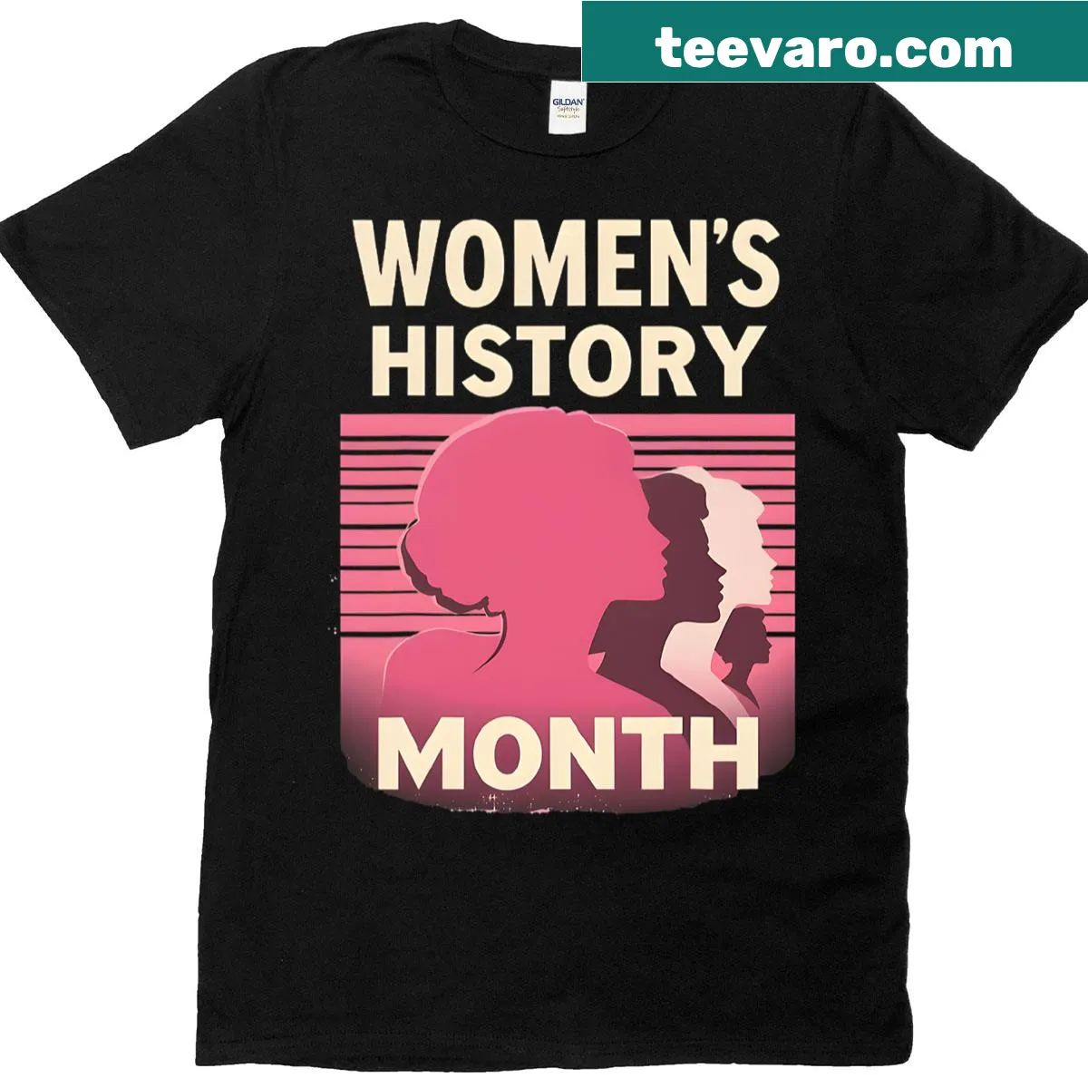 Feminist theme graphic for National History Month on a T-shirt — on a men's t-shirt