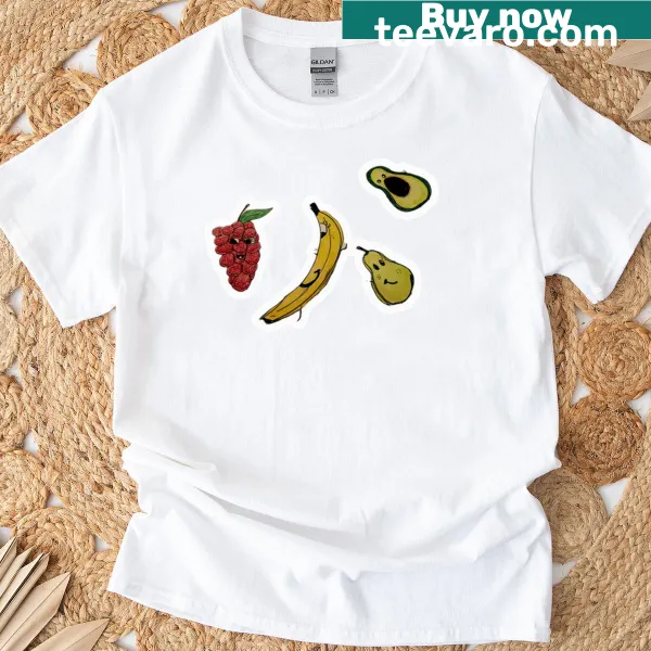 Cartoon T-shirt featuring a funny fruit character