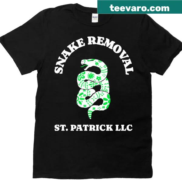 Humorous snake removal design for St. Patrick's Day, playful and fun