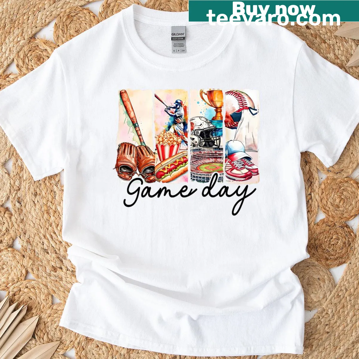 Vintage style baseball players graphic T-shirt for men — on a men's t-shirt