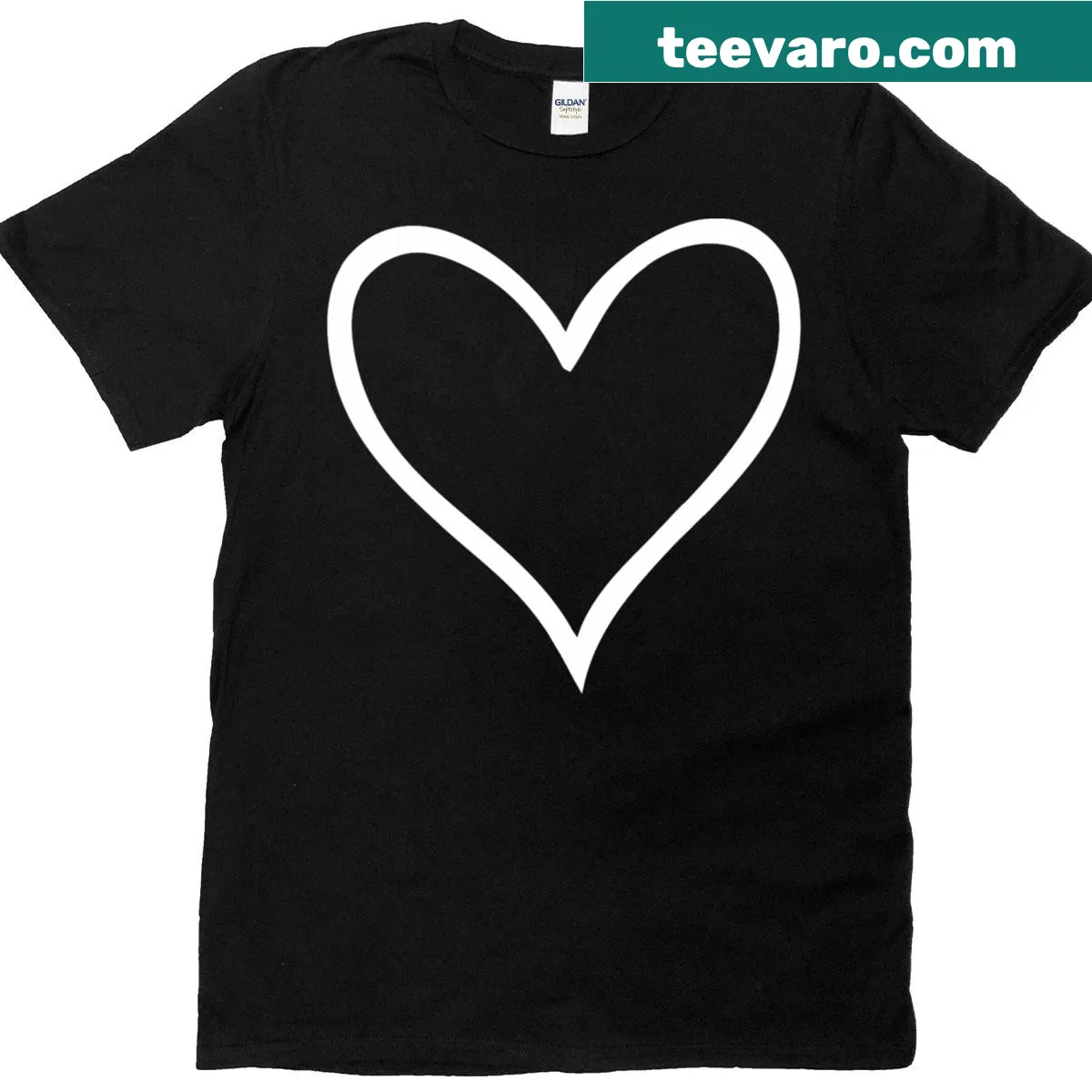Cute heart silhouette graphic T-shirt for kids — on a men's t-shirt