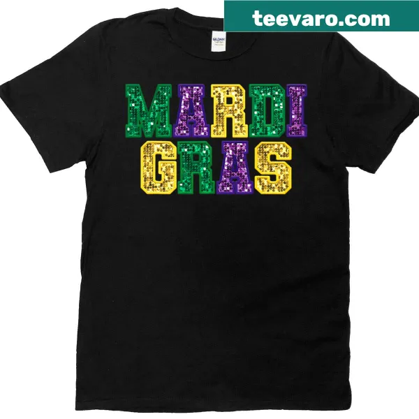 Mardi Gras Fleur De Lis graphic T-shirt for men.