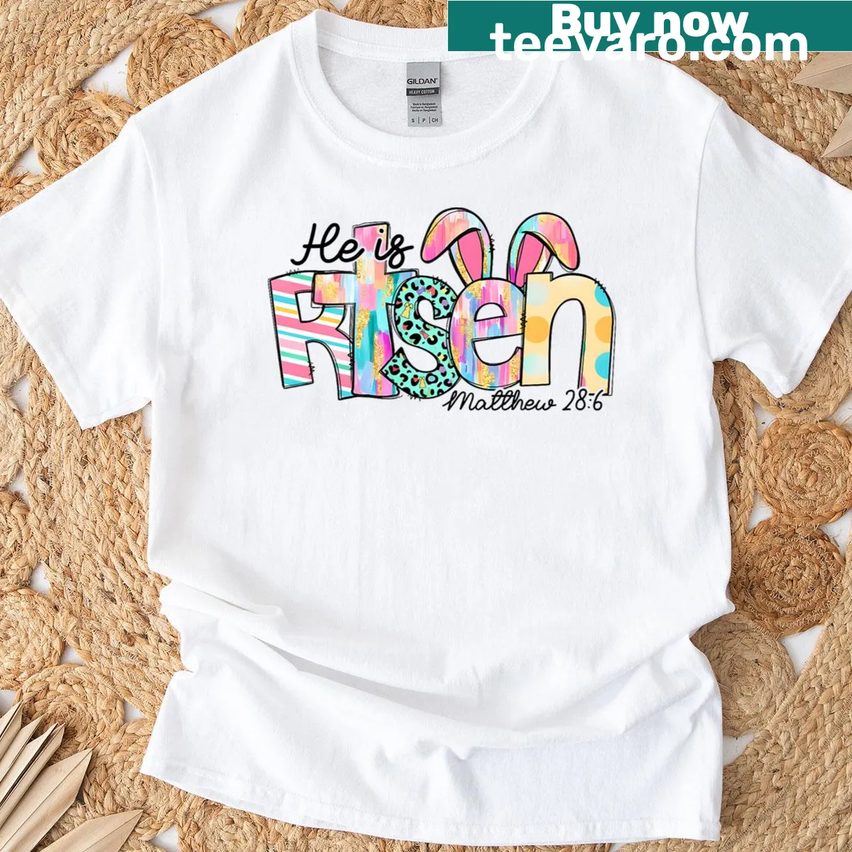 Christian Easter t-shirt for girls with uplifting message — on a men's t-shirt