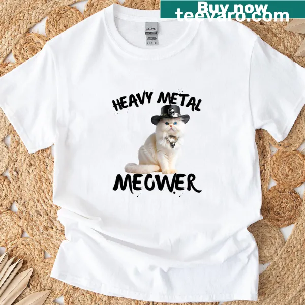 Persian cat t-shirt with black leather chains illustration