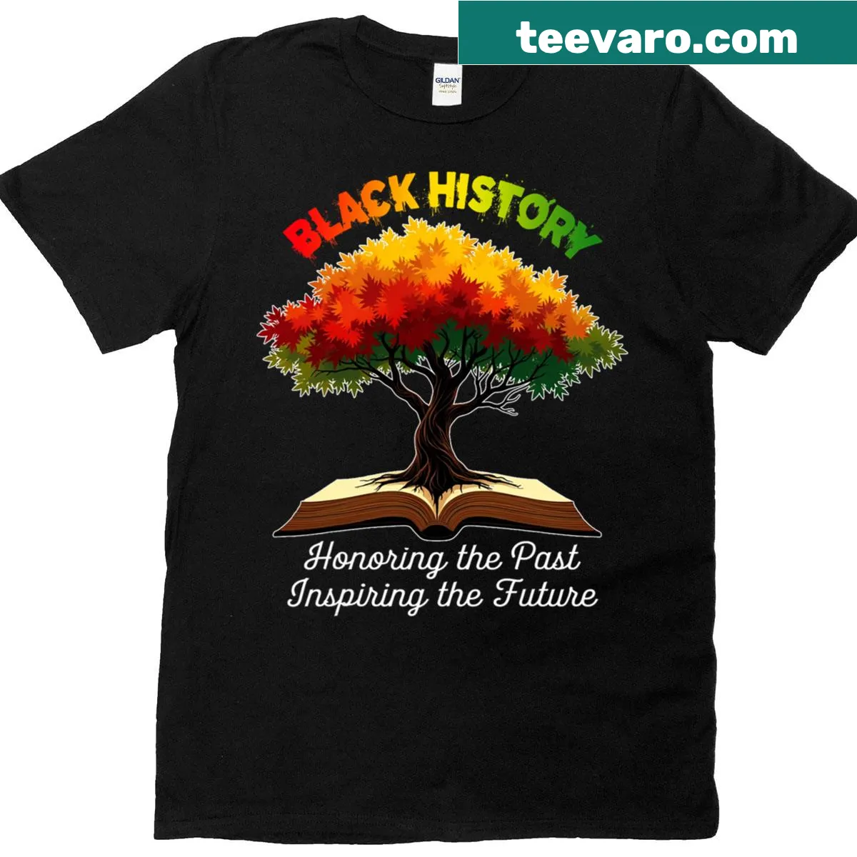 Typography T-shirt for Black History Month. — on a men's t-shirt