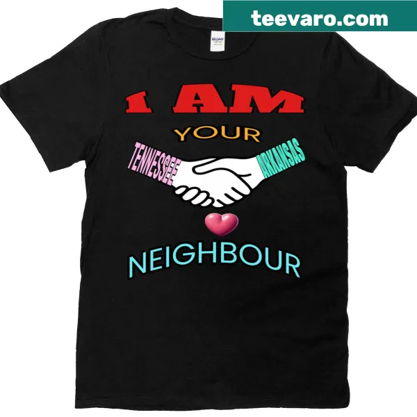 Neighbourhood pride graphic T-shirt for Tennessee and Arkansas
