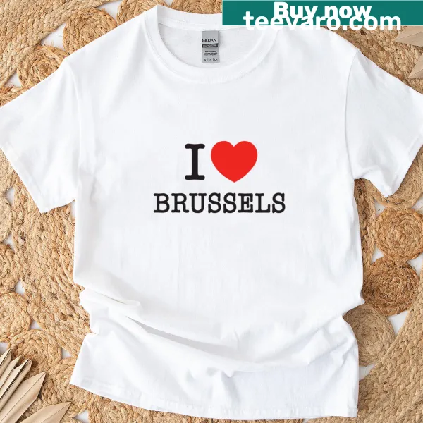 Illustrated T-shirt expressing love for Brussels.