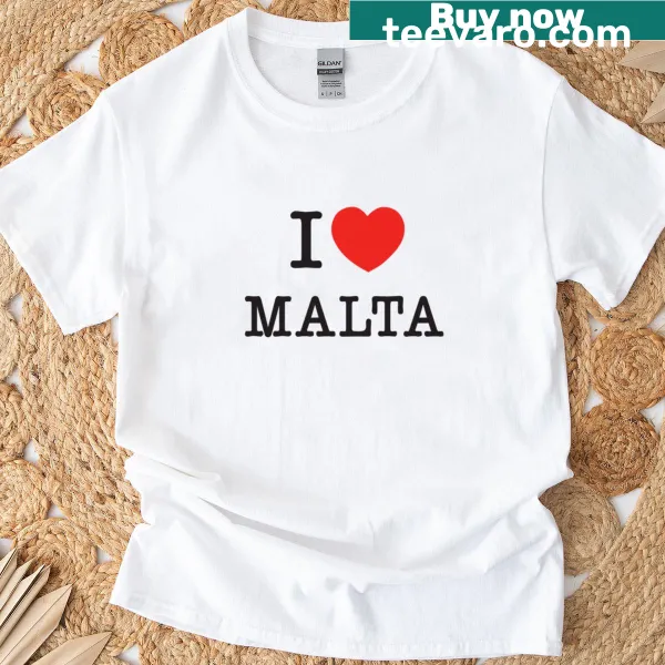 Malta-themed travel t-shirt showcasing Mediterranean cultural symbols.