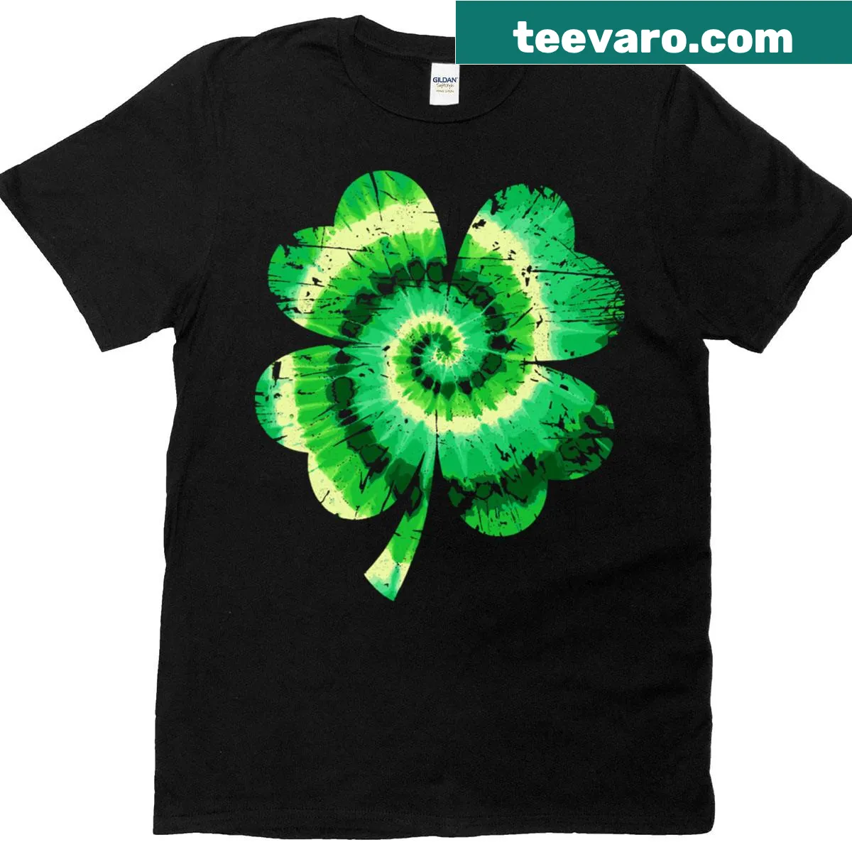 Playful St. Patrick's Day t-shirt with a shamrock design — on a men's t-shirt