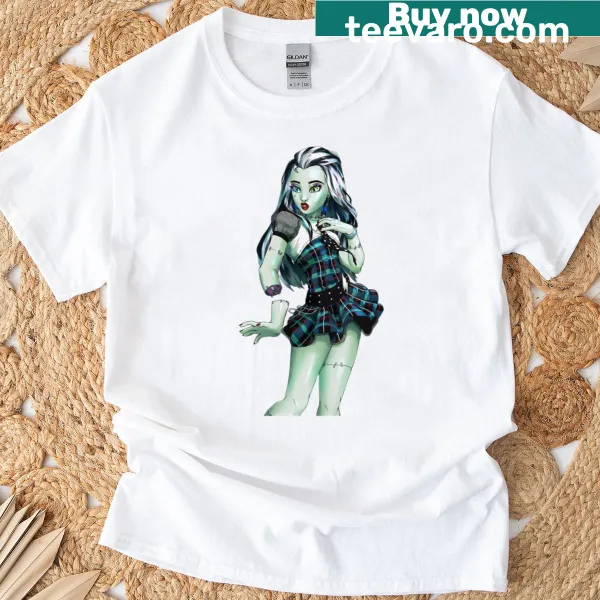 Playful T-shirt featuring a whimsical Monster Girl illustration