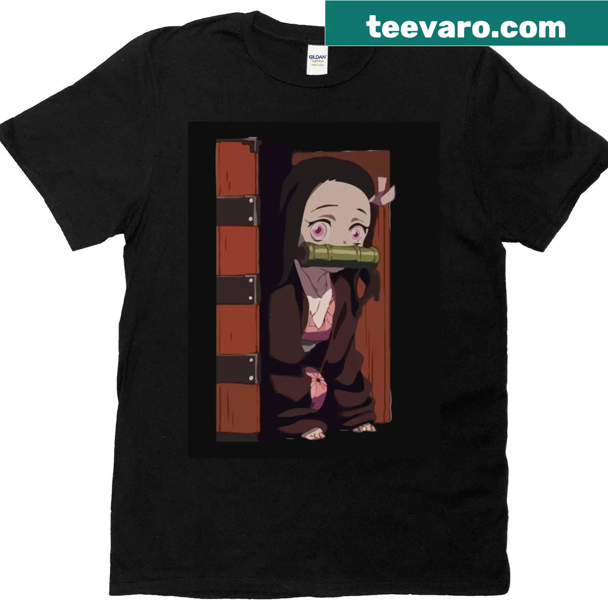 T-shirt featuring the whimsical character Nesuko — on a men's t-shirt