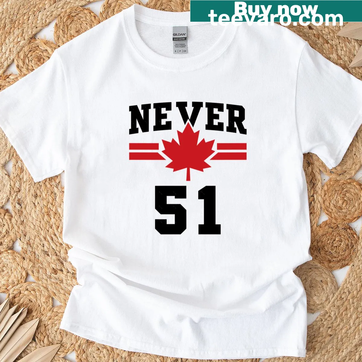 Canadian flag graphic on a casual t-shirt — on a men's t-shirt