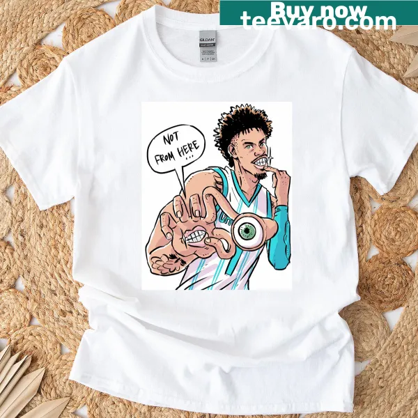 Illustrative Not From Here T-shirt celebrating unique identities