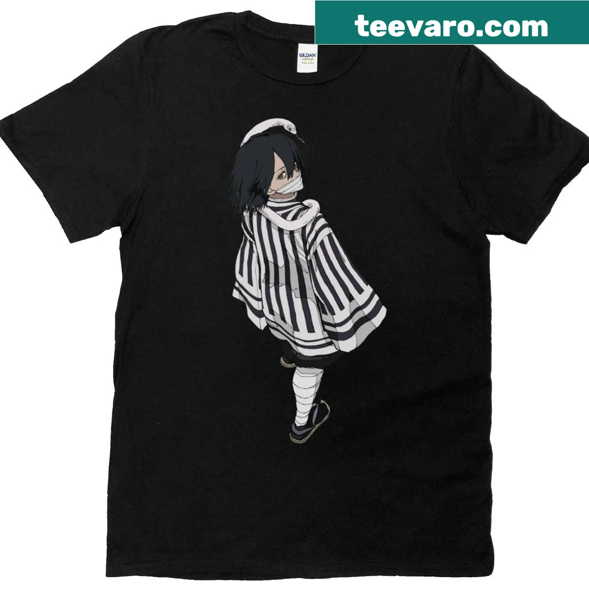 Illustrated t-shirt featuring the character Obani Iguro — on a men's t-shirt