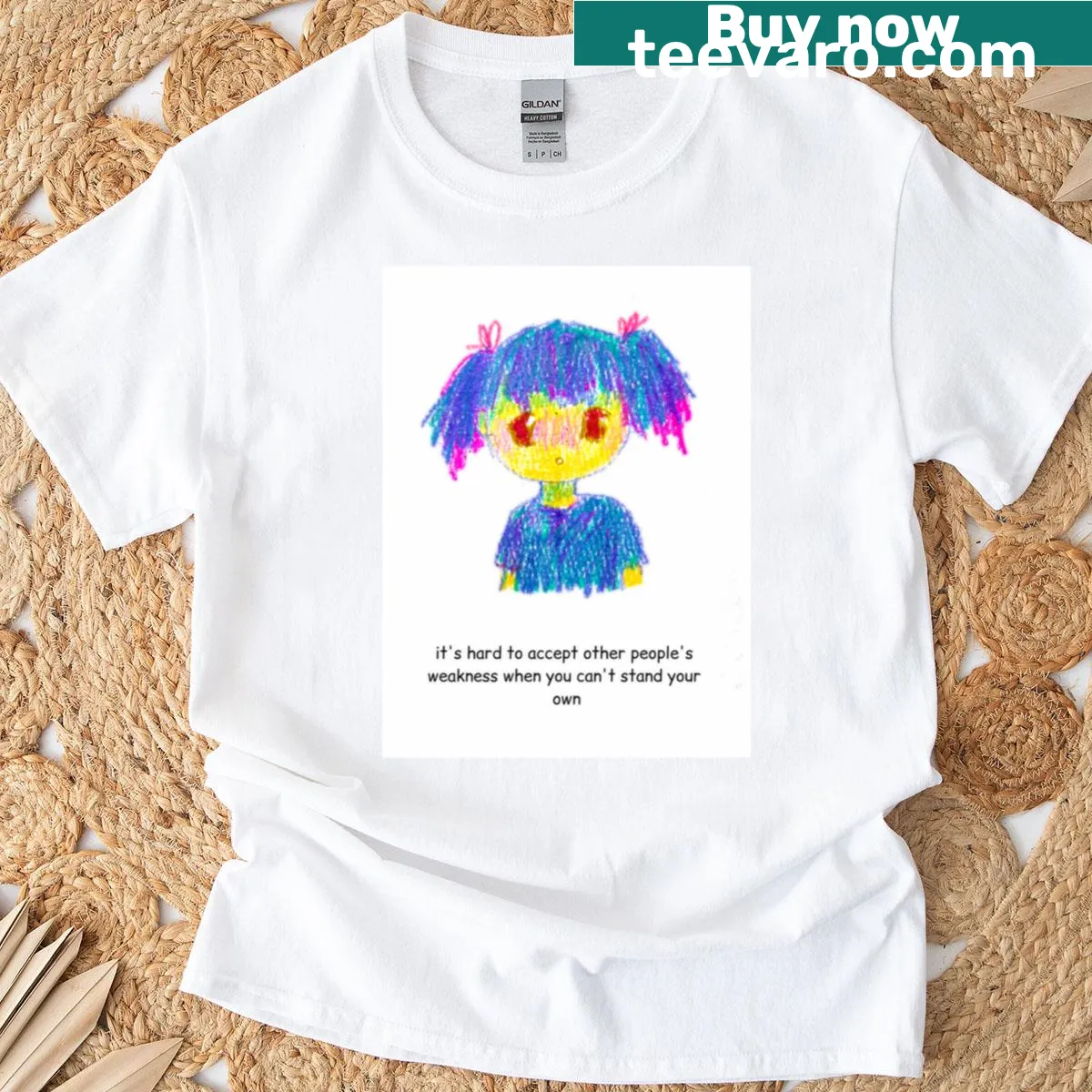 Bold typography t-shirt featuring the word People — on a men's t-shirt