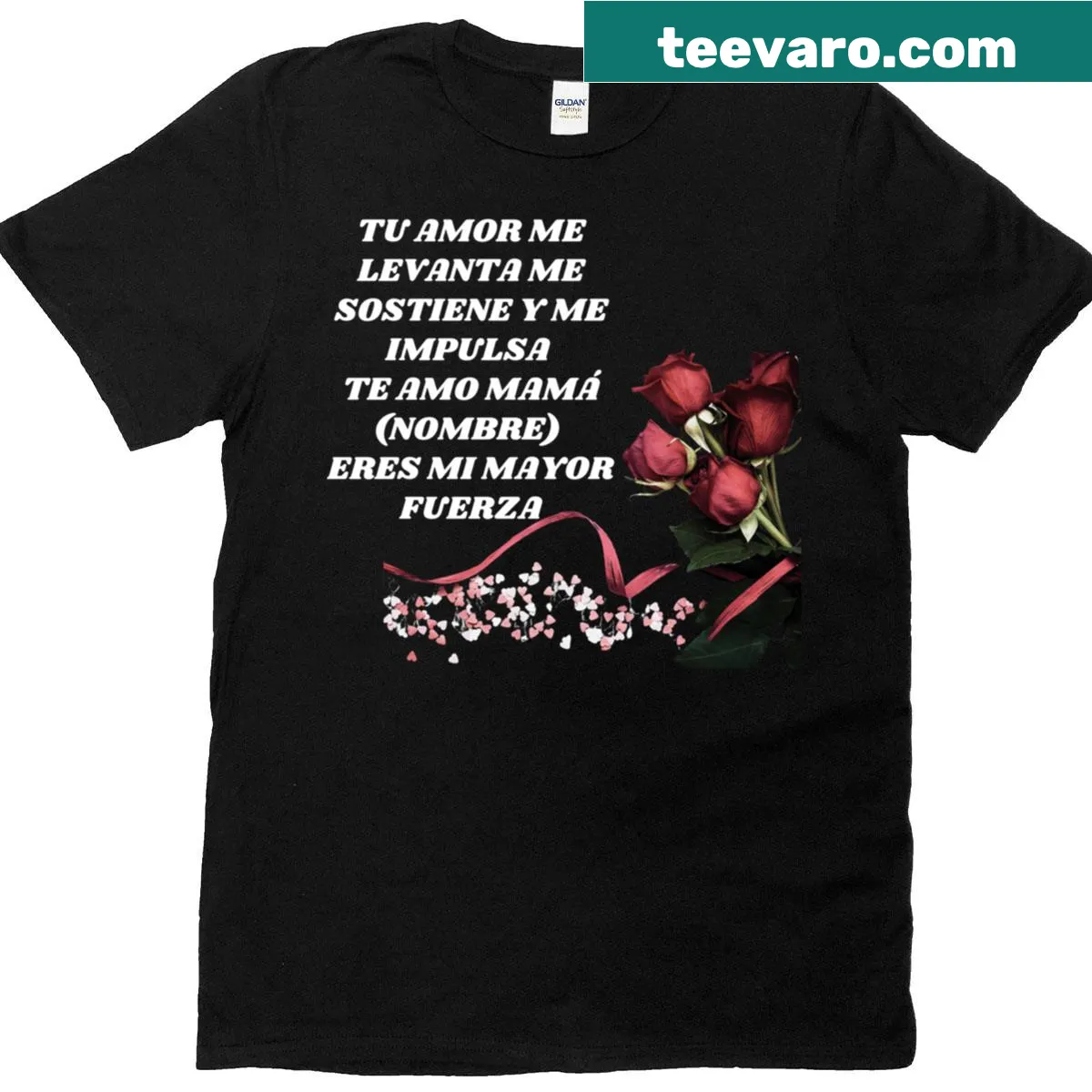 Personalized t-shirt for mom with a heartfelt message — on a men's t-shirt