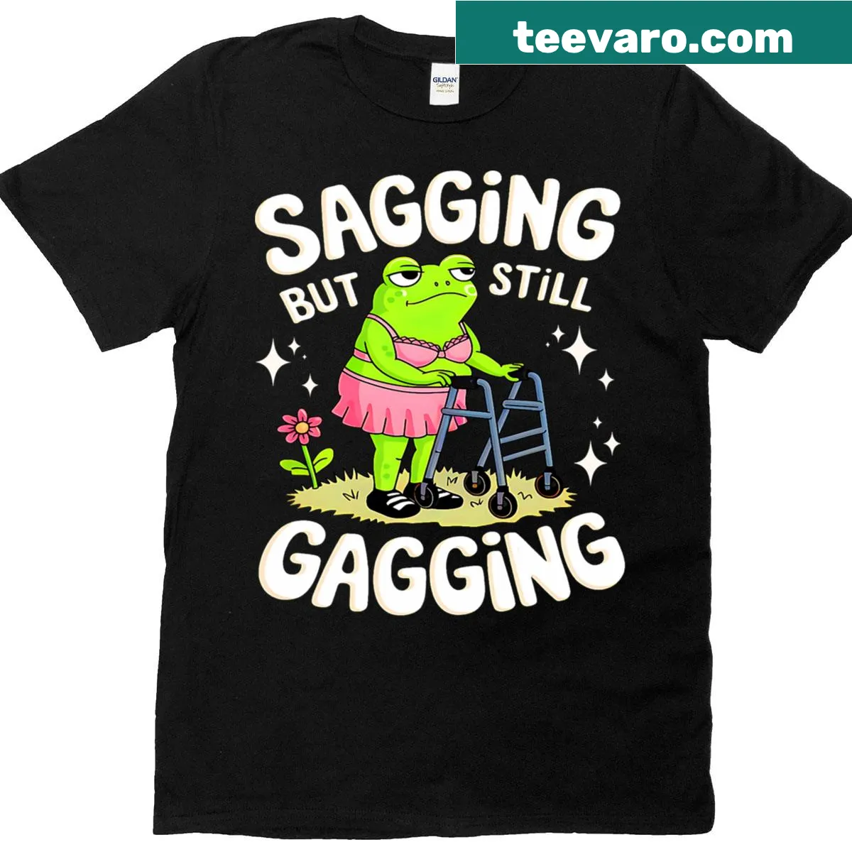 Funny meme frog graphic on a humorous girls T-shirt — on a men's t-shirt