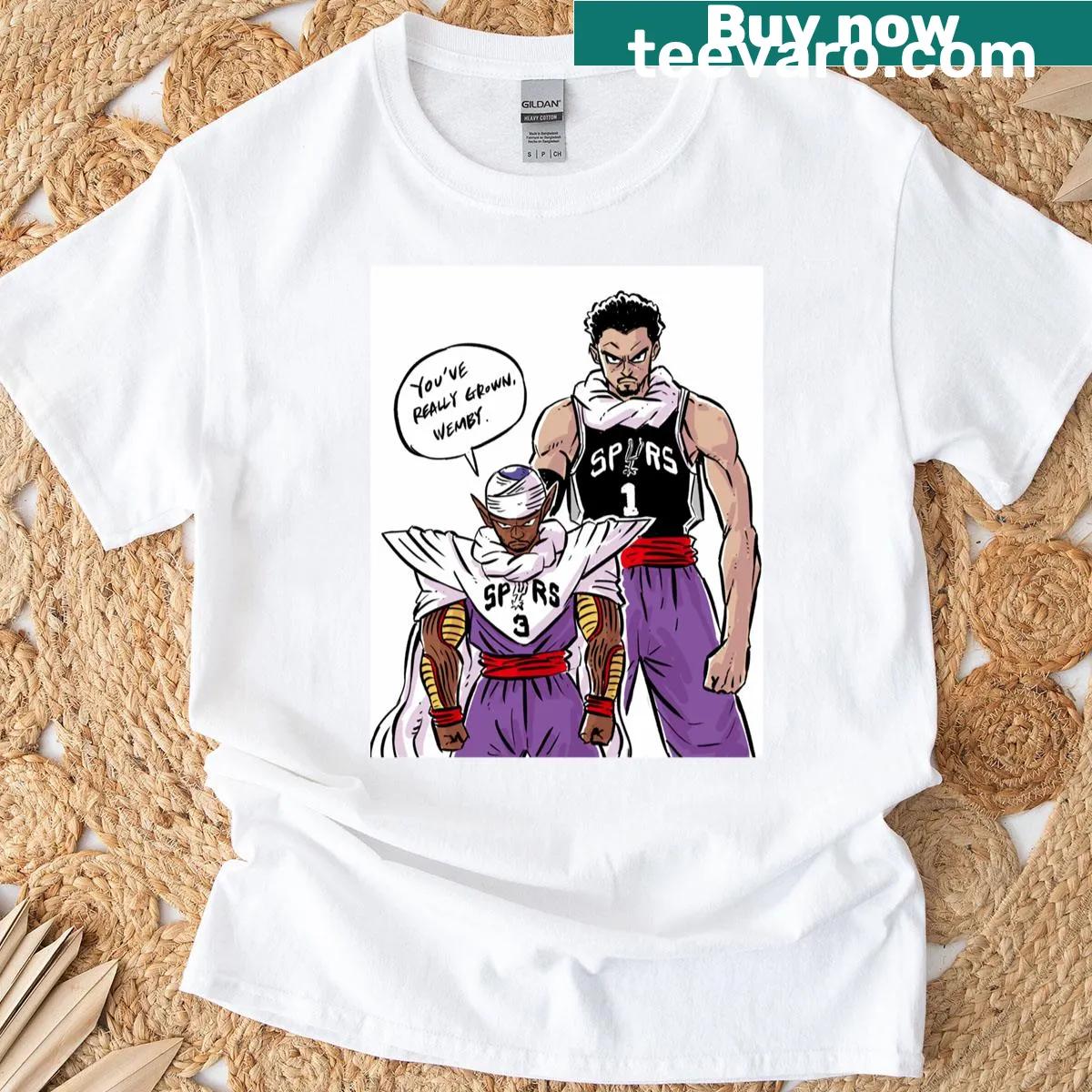 Whimsical Teacher and Student graphic on a T-shirt — on a men's t-shirt
