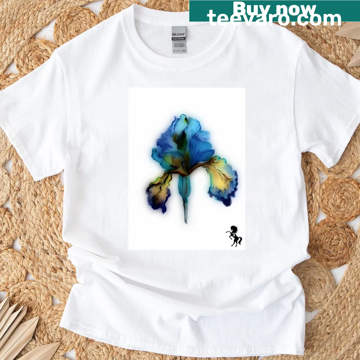 Artistic typography graphic on a T-shirt — on a men's t-shirt
