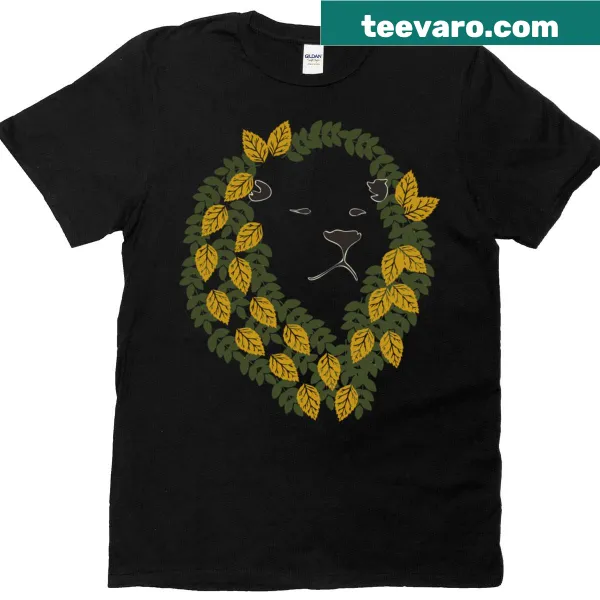 Majestic illustration of a king with nature elements on a t-shirt