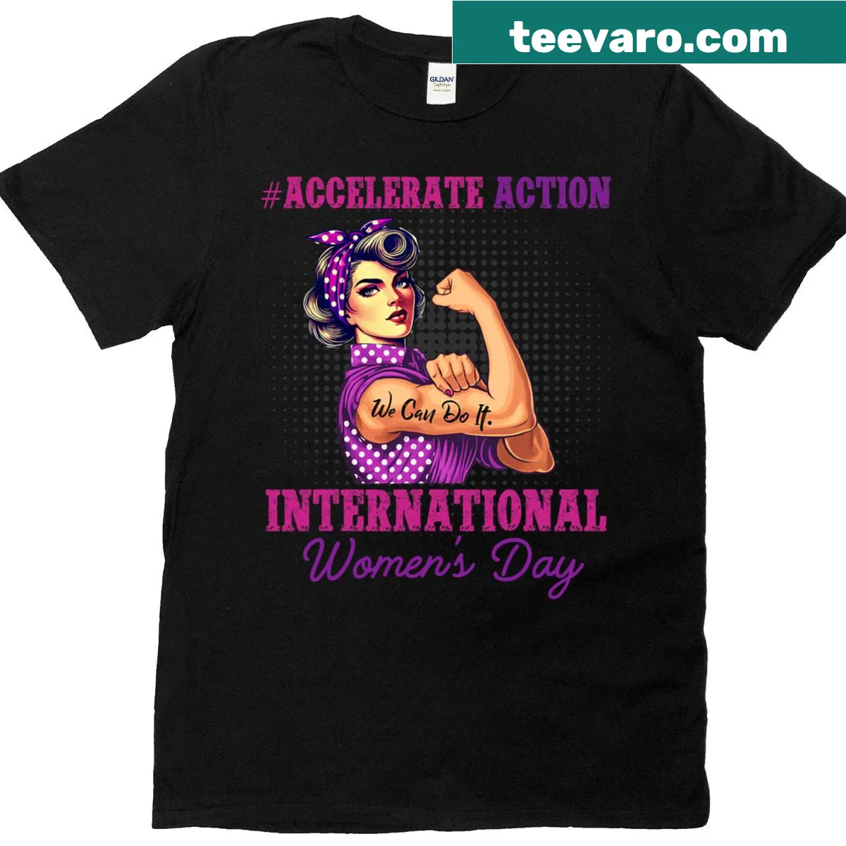 Vintage-style t-shirt celebrating International's Day 2025 — on a men's t-shirt