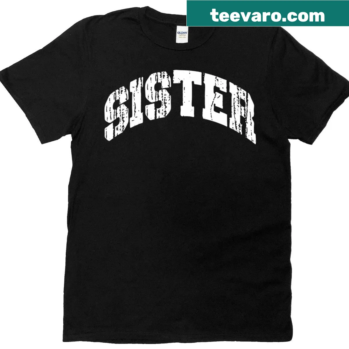 Vintage T-shirt celebrating sisterhood with cute graphics — on a men's t-shirt