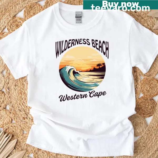 Vintage T-shirt depicting Wilderness Beach in South Africa