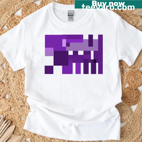 Abstract geometric design T-shirt with bold shapes and typography