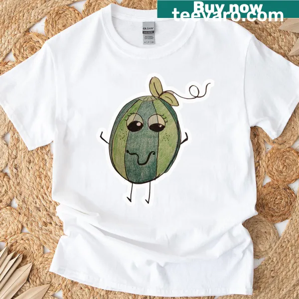 Cartoon watermelon drawing t-shirt