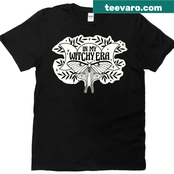Typographic design celebrating witchcraft on a t-shirt