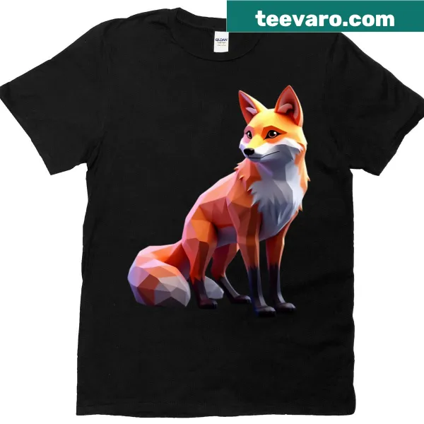 3D illustration of a fox on a t-shirt
