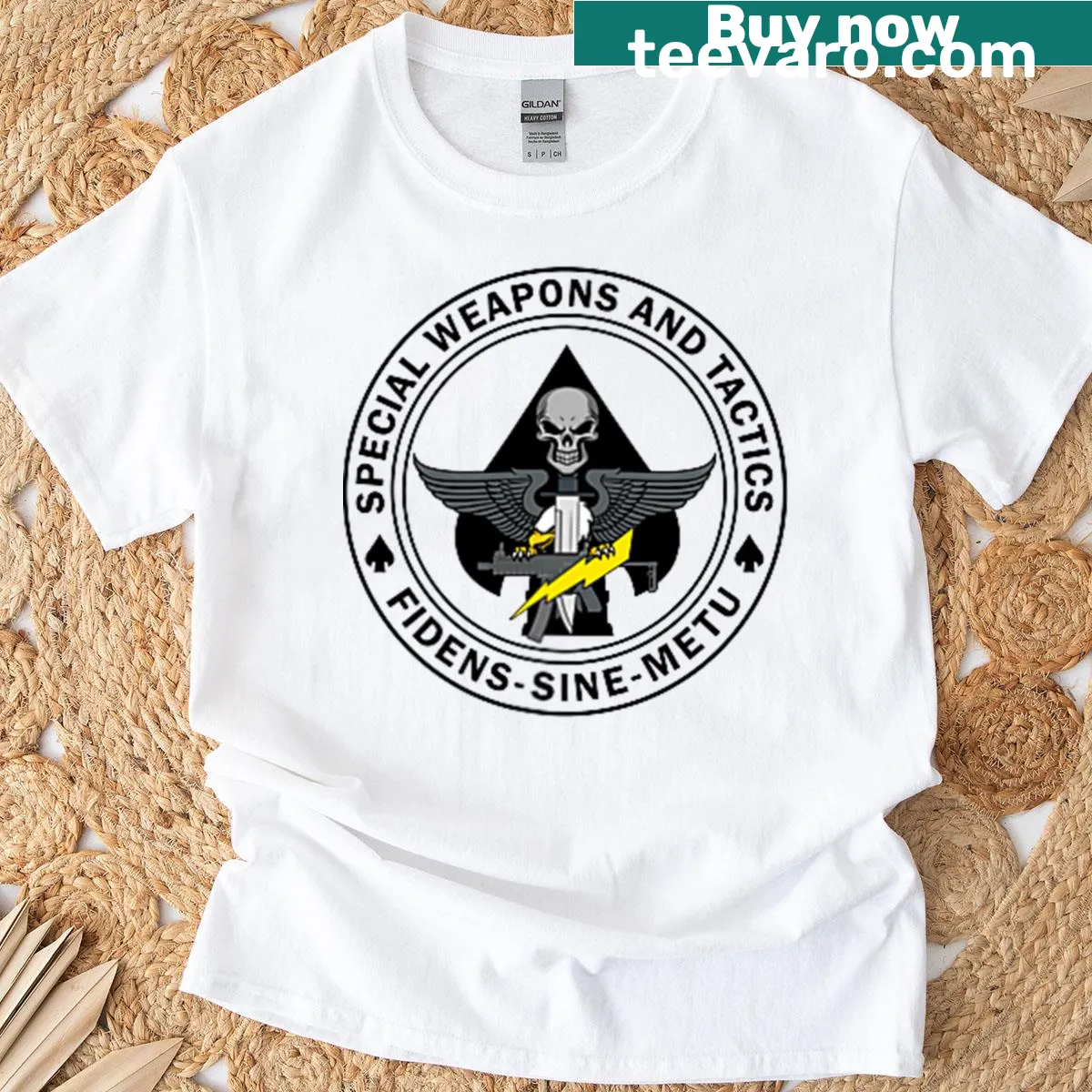 Columbus Georgia Police SWAT Team logo T-shirt — on a men's t-shirt
