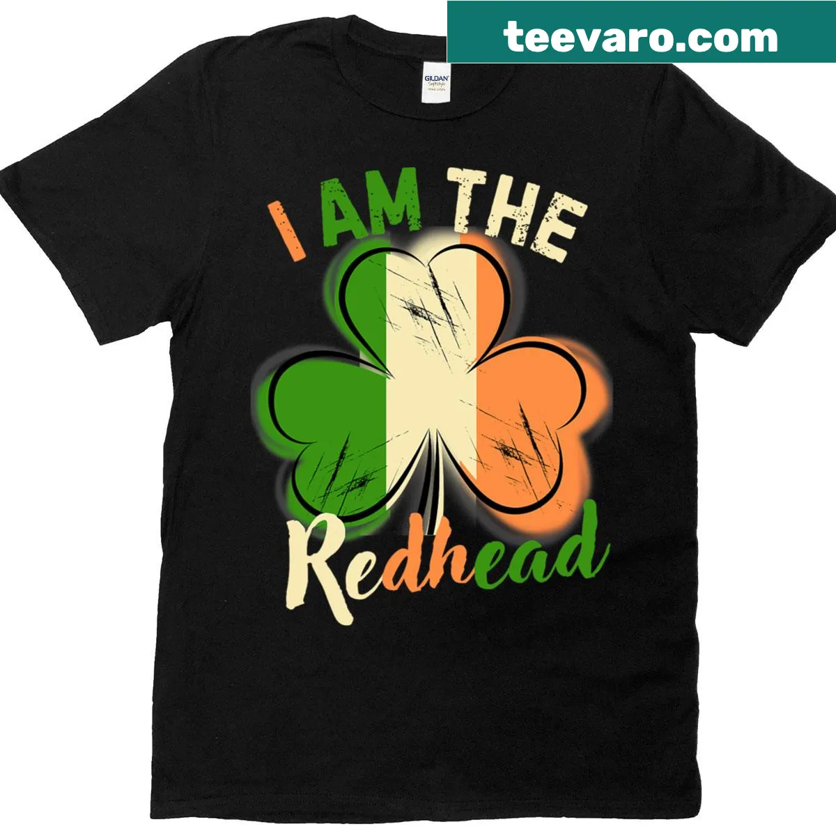 Funny St. Patrick's Day T-shirt saying 'Dibs On The Redhead' — on a men's t-shirt