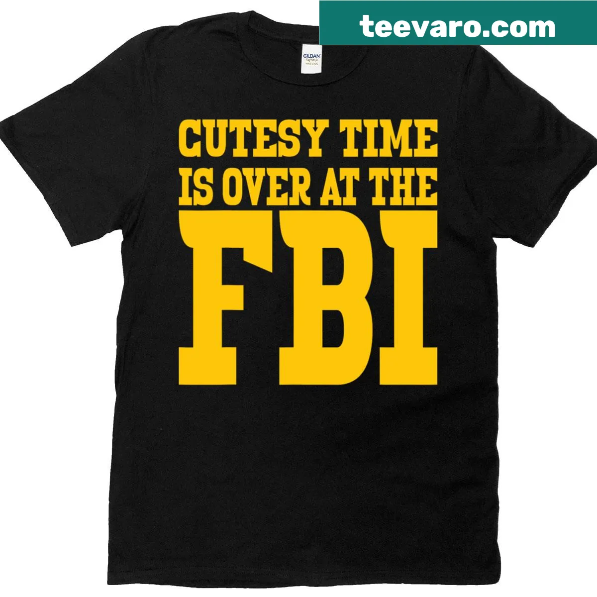 Playful FBI themed funny T-shirt — on a men's t-shirt