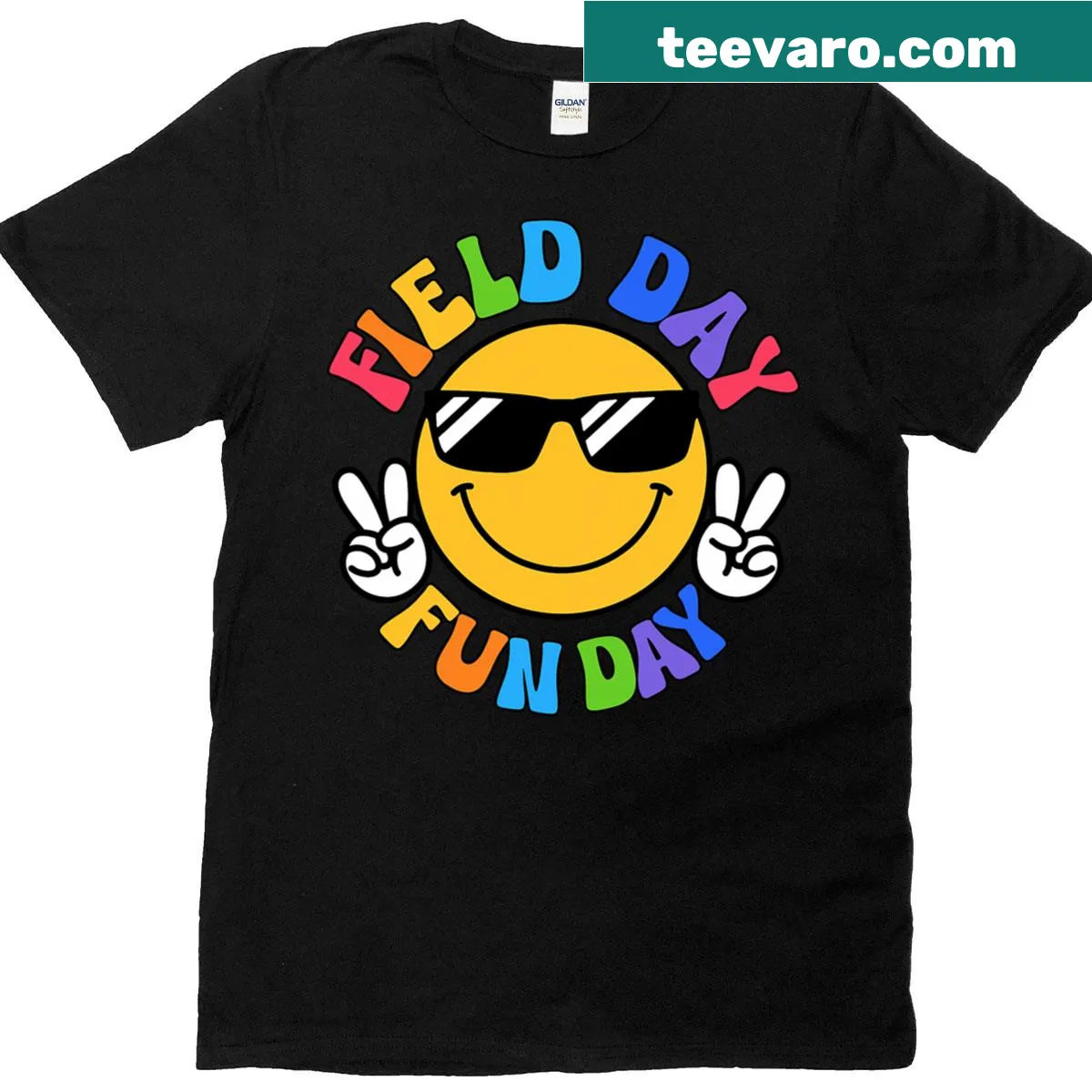 Funny t-shirt for teachers with 'Field Day Fun Day' design — on a men's t-shirt