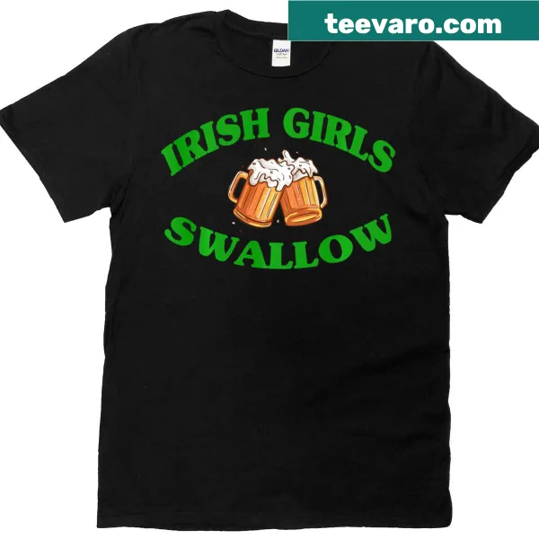 St. Patrick's Day T-shirt for women with beer-drinking humor